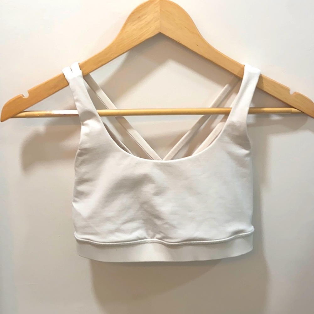 Lululemon white sports bra